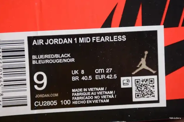 Reps TBkick Mid SE the Great Blue Fearless Air CU2805-100 Jordan 1 0605
